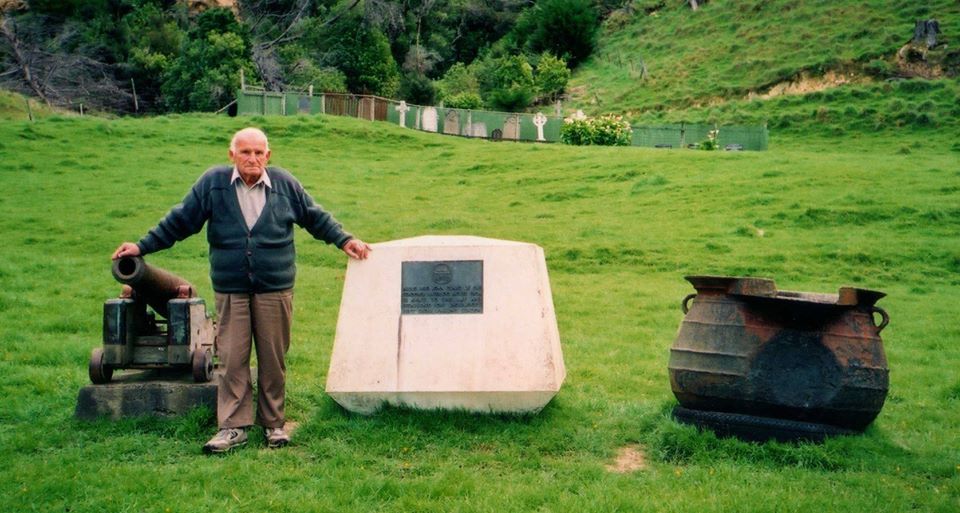 Jack Guard (boat builder) - photographed at the Guard Family Cemetery.